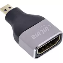 InLine 17991B HDMI A į Micro HDMI D adapteris, juodai pilkas