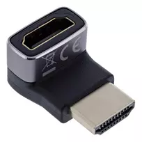 HDMI adapteris 90 laipsnių InLine 17991G, juodas, pilkas, auksuoti kontaktai