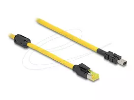 Tinklo kabelis DeLOCK 81250 Juodas Geltonas 1m Cat6