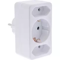 Maitinimo adapterio kištukas F tipo InLine 16471B 2x C tipo + F tipo baltas