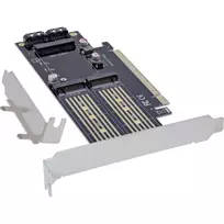 InLine 76660T PCIe kortelė M.2 NVMe, M.2 SATA ir mSATA