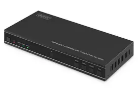 Vaizdo sienelės valdiklis DIGITUS DS-55358 – 4 ekranai, iki 4K (3840×2160) @30Hz, DisplayPort 1.2a, metalinis korpusas, valdymas mygtukais