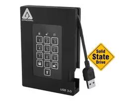 Išorinis SSD diskas Apricorn Aegis Padlock Fortress 512GB, 2,5 colio, USB 3.2 Gen 1, A25-3PL256-S512F