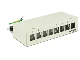 Patch Panel DeLOCK 43336 – 8 prievadų metalinis skirstomasis skydas