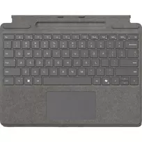 Microsoft Surface Pro klaviatūra QWERTZ vokiška su rašiklio laikymu ir įkrovimu, spalva: Platinum