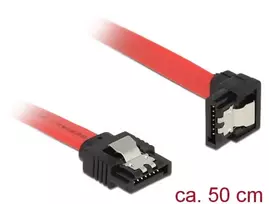 SATA kabelis DeLOCK 83979 0,5 m SATA 7 kontaktų Juodas Raudonas