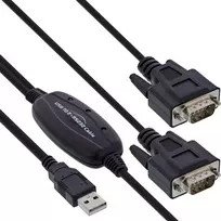 InLine USB 2.0 į 2x RS232 adapterio laidas USB A tipas į 2x 9 kontaktų SubD vyriškas 1,5 m