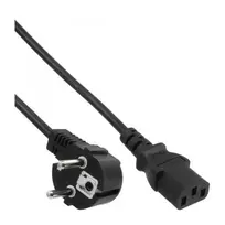 InLine maitinimo laidas, CEE 7/7 kampuotas / 3 kontaktų IEC C13 kištukas, 7 m