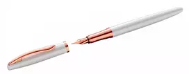 Parker stiliaus rašiklis Pelikan Jazz Noble Elegance P36 Gold Pearl White, kasetinė sistema
