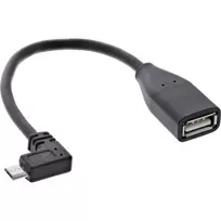 InLine Micro USB OTG adapterio laidas Micro-B kampinis kištukas į USB A lizdą 0,1 m