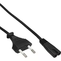 InLine maitinimo laidas, Italijos CEE7/16 kištukas į Euro 8 C7 lizdą, juodas, 1,8 m