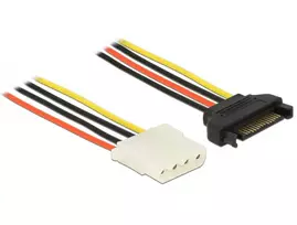 Vidinis maitinimo laidas DeLOCK 60136 0,2 m SATA 15 kontaktų į Molex 4 kontaktų