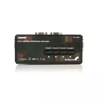 StarTech.com 4 prievadų USB KVM jungiklio rinkinys su kabeliais ir garsu