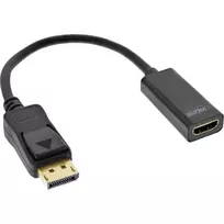 InLine DisplayPort į HDMI adapteris su garsu, DisplayPort M / HDMI F, 4K/60Hz