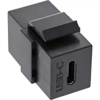InLine USB 3.1 Snap-In modulis, USB-C motina/motina, juodas korpusas