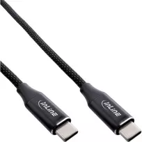 InLine Magnetic USB-C laidas, USB-C kištukas/kištukas, 100W, juodas, 1,5m