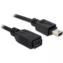 USB ilginimo laidas DeLOCK 82667 1 m juodas Mini-B (vyriškas/moteriškas)