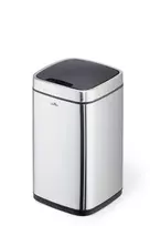 Durable TOUCH 12L stačiakampė nerūdijančio plieno šiukšliadėžė su judesio davikliu sidabrinė juoda