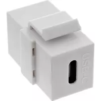 InLine USB 3.1 snap-in modulis, USB-C moteriška/moteriška, baltas korpusas