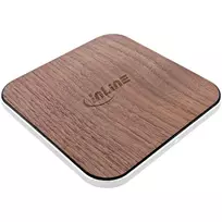 InLine Qi woodcharge belaidis greitasis įkroviklis, 5/7,5/10/15 W, USB-C