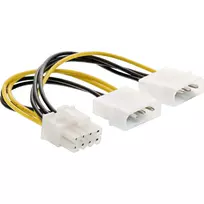 InLine maitinimo adapterio laidas, 2x 5,25 col. (Molex) / 8 kontaktų PCI-Express, 0,15 m