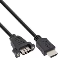 HDMI adapteris 4K2K Type A kištukas / lizdas su flanšu 0,6 m InLine 17500B