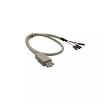 InLine USB 2.0 adapterio laidas, USB A lizdas / vidinis header jungtis, 0,40 m, smėlio spalvos