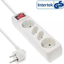 InLine 16441T ilgintuvas, 4 lizdai, 2x CEE7/3 + 2x Euro CEE 7/16, baltas, 1,5 m