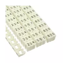 Kabelių žymėjimo žiedai 6 mm InLine Nr.0–9, plastikiniai, balti, pakuotė po 100 vnt.