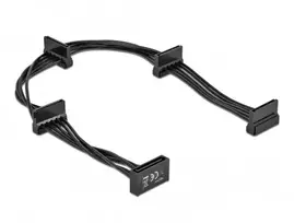 SATA maitinimo kabelis DeLOCK 60395 0,4 m SATA 15 kaiščių 4 × SATA 15 kaiščių Juodas
