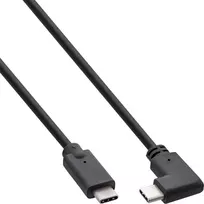 InLine USB 3.2 Gen.2 laidas, USB-C kištukas/kištukas kampuotas, juodas, 2m