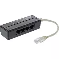 InLine 4 krypčių telefono prievado skirstytuvas, RJ45 kištukas į 4× RJ45 lizdus, 0,15 m