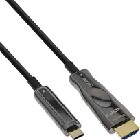 InLine USB Display AOC laidas, USB-C (vyriškas) – HDMI (vyriškas), DP Alt Mode, 50 m