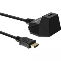 InLine HDMI stotelė, HS HDMI laidas su Ethernet, M/F, juodas, auksuoti kontaktai, 1m