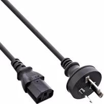 InLine maitinimo laidas, Australijos kištukas į 3 kontaktų IEC C13, 0,5 m