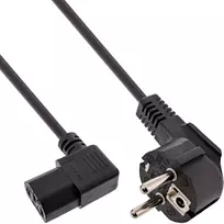 InLine maitinimo laidas, CEE 7/7 kampuotas / 3 kontaktų IEC C13 vyriškas kampuotas, 5 m