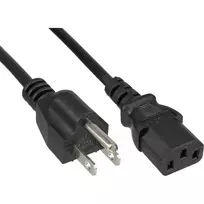 InLine maitinimo laidas USA kištukas / 3pin IEC C13 lizdas, 18 AWG, 3 m, 125 V, 10 A