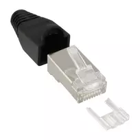 InLine RJ45 8P8C ekranuotas jungtis su laidų įvėrimo pagalba ir apsauga nuo lenkimo, 100 vnt.