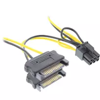 InLine maitinimo adapteris 2x SATA / 6 kontaktų PCIe vaizdo plokštei 26628B