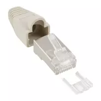 InLine RJ45 8P8C ekranuota jungtis su vielos kreiptuvu ir lenkimo apsauga smėlio spalvos