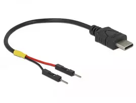 Delock 85418 USB-C maitinimo kabelis su 2 pavieniais kaištiniais kištukais, 0,1 m