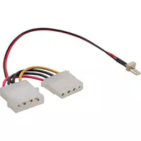InLine adapteris ventiliatoriui 3pin / 4pin maitinimo šaltinis 0,3m