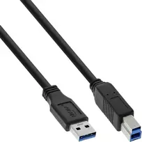 USB 3.2 Gen.1 laidas Type A kištukas / Type B kištukas InLine 35350 5m juodas