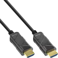 InLine HDMI AOC laidas, Ultra High Speed HDMI kabelis, 8K4K, juodas, 100m
