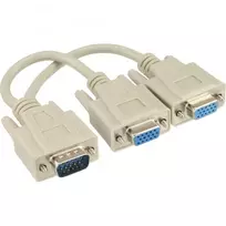 InLine VGA Y kabelis HD15 kištukas / 2x HD15 lizdas 0,2 m