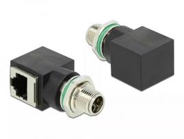 DeLOCK M12 8 kontaktų X-koduotas kištukas į RJ45 lizdą tinklo adapteris