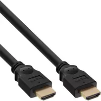 InLine HDMI laidas, High Speed HDMI, M/M, juodas, paauksuoti kontaktai, 1 m