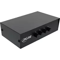 InLine AV jungiklis mechaninis 4 prievadų 3x RCA IN/OUT kompozitinis juodas