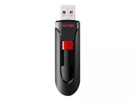 USB atmintukas SANDISK Cruzer Glide 32GB USB Type-A 2.0, stumdomas dizainas, apsauga slaptažodžiu, juoda/raudona