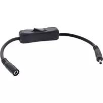 InLine DC ilginimo laidas su jungikliu, DC kištukas/lizdas 3,5x1,35 mm, AWG 18, juodas, 0,20 m